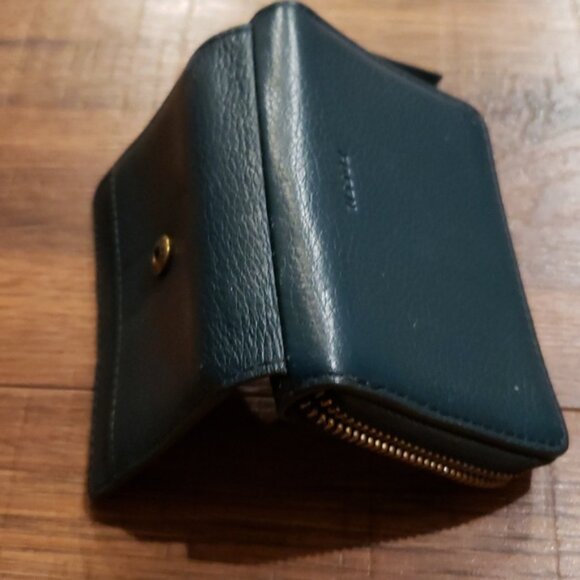 FOSSIL LEATHER MINI LAINIE MULTIFUNCTION WALLET ~ TEAL - Picture 9 of 11